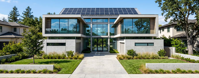 Solar-powered modern home